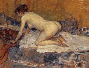  1897 Pintura Art%C3%ADstica - Mujer en cuclillas con el pelo rojo 1897 Toulouse Lautrec Henri de